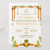 Carte indienne d'invitation au réchauffement clima (Devant / Derrière)