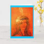 Carte Indienne Howgh Salut (Fleur jaune)