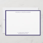 Carte Indigo Blue Classic Border Flat Note (Devant)