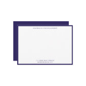 Carte Indigo Blue Classic Border Flat Note (Devant/Arrière en situation)
