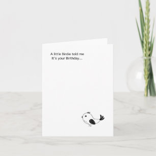 Carte individuelle Little bird, Carte d'anniversai