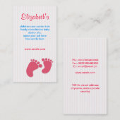 carte infantile d'affaire de famille de bébé (Devant / Derrière)