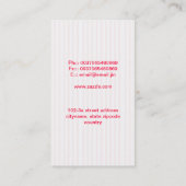 carte infantile d'affaire de famille de bébé (Dos)