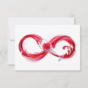 Carte Infini avec du vin rouge