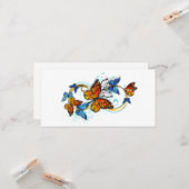 Carte Infinité de papillons monarques (Devant/Arrière en situation)