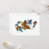 Carte Infinité de papillons monarques (Devant/Arrière en situation)