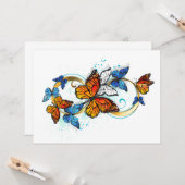 Carte Infinité de papillons monarques (Devant/Arrière en situation)