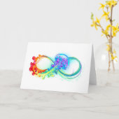 Carte Infinity avec Rainbow Jellyfish (Fleur jaune)