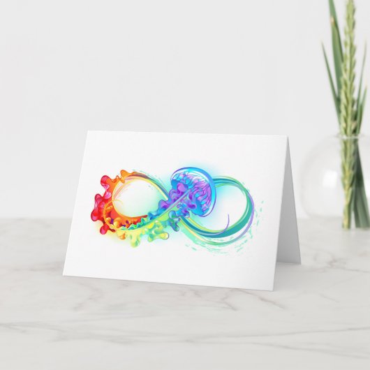 Carte Infinity avec Rainbow Jellyfish (Devant)