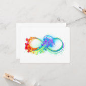 Carte Infinity avec Rainbow Jellyfish (Devant/Arrière en situation)
