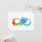 Carte Infinity avec Rainbow Jellyfish (Devant/Arrière en situation)
