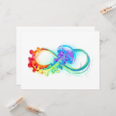 Carte Infinity avec Rainbow Jellyfish (Devant/Arrière en situation)