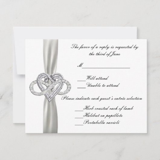 Carte Infinity Heart Response Card (Devant)