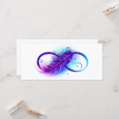 Carte Infinity with Purple Feather (Devant/Arrière en situation)