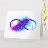 Carte Infinity with Purple Feather (Fleur jaune)