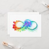Carte Infinity with Rainbow Jellyfish (Devant/Arrière en situation)