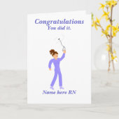 Carte Infirmier autorisé d'obtention du diplôme de (Fleur jaune)