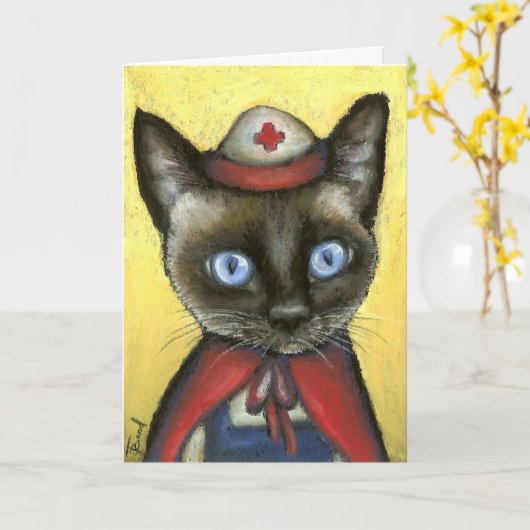 Carte Infirmière (Fleur jaune)