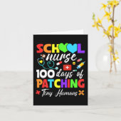 Carte Infirmière 100 Jours De Patching Minuscules Humain (Fleur jaune)