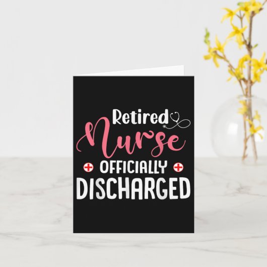 Carte Infirmière à la retraite officiellement déchargée (Fleur jaune)