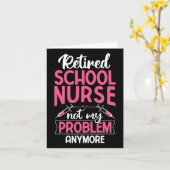 Carte Infirmière À La Retraite Pas Mon Problème Plus Rn  (Fleur jaune)