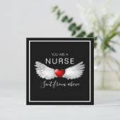 Carte Infirmière Angel ailes Merci du coeur (Debout devant)