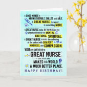 Carte Infirmière Anniversaire - Vous êtes une grande inf (Fleur jaune)