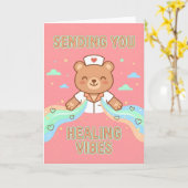 Carte Infirmière Appréciation fin Vous Vibrations de Gué (Fleur jaune)