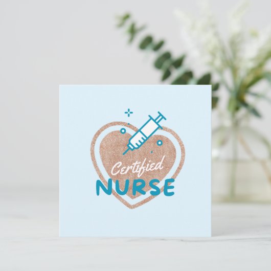 Carte Infirmière certifiée (Debout devant)
