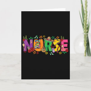 Carte Infirmière Cinco De Mayo Fiesta Mexicain Nursing T