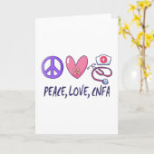 Carte Infirmière CNFA Paix Amour (Fleur jaune)