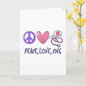 Carte Infirmière CNS Amour Paix (Fleur jaune)
