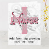 Carte Infirmière Croix-Rose (Fleur jaune)