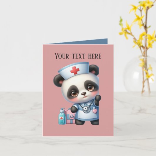 Carte Infirmière de contrôle mignonne ajouter un message (Fleur jaune)