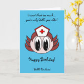 Carte Infirmière de doigt de bulle (Fleur jaune)