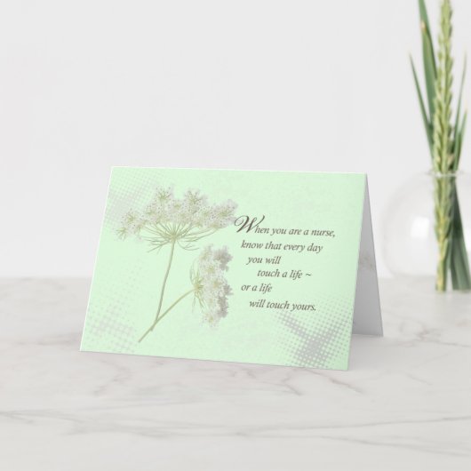 Carte Infirmière de la RN Félicitations au Fleur sauvage (Devant)