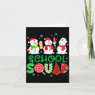 Carte Infirmière de l'équipe scolaire bonhomme de neige
