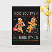 Carte Infirmière de Noël drôle avez-vous essayé de le gl (Fleur jaune)