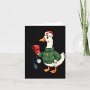 Carte Infirmière de Noël, Vie d'infirmière, Cuff em Oie