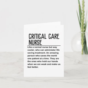 Carte infirmière de soins critiques