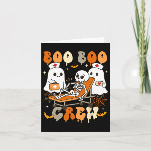 Carte Infirmière d'Halloween Boo Boo Crew Fantôme docteu