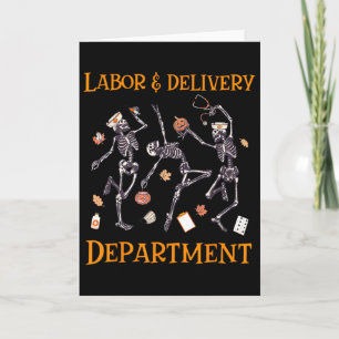 Carte Infirmière d'Halloween en salle d'accouchement et 