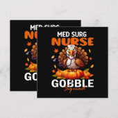 Carte Infirmière Dinde Équipe MED CHIRG Gobble Squad (Devant / Derrière)