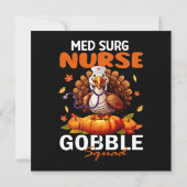 Carte Infirmière Dinde Équipe MED CHIRG Gobble Squad (Dos)