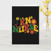 Carte Infirmière Diplômée Rn Groovy Juneteenth Mois de l (Fleur jaune)