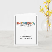 Carte Infirmière d'urgence sur mesure infirmière infirmi (Fleur jaune)