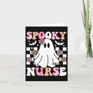 Carte Infirmière éffrayante Halloween Ghost Costume Rétr