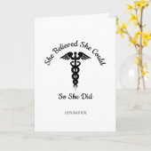 Carte Infirmière Elle Croyait Qu'Elle Pourrait S'Inspire (Fleur jaune)