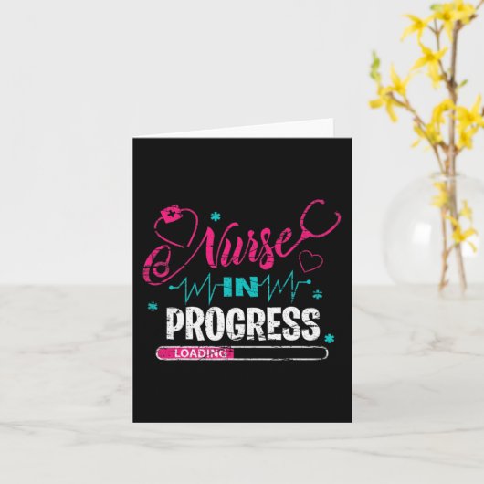 Carte Infirmière en cours Infirmière Fun Nurse (Fleur jaune)