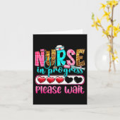 Carte Infirmière En Cours S'Il Vous Plaît Attendre École (Fleur jaune)